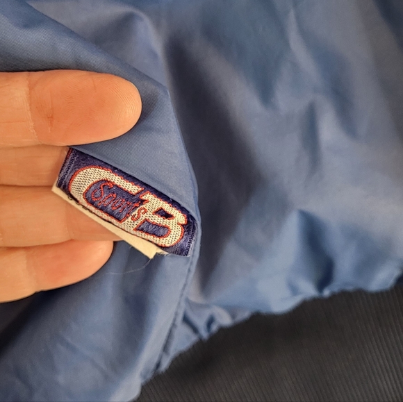 Vintage CB Sports Childs Jacket Size Medium 1980s, Lined Red And Navy Blue - Picture 6 of 9